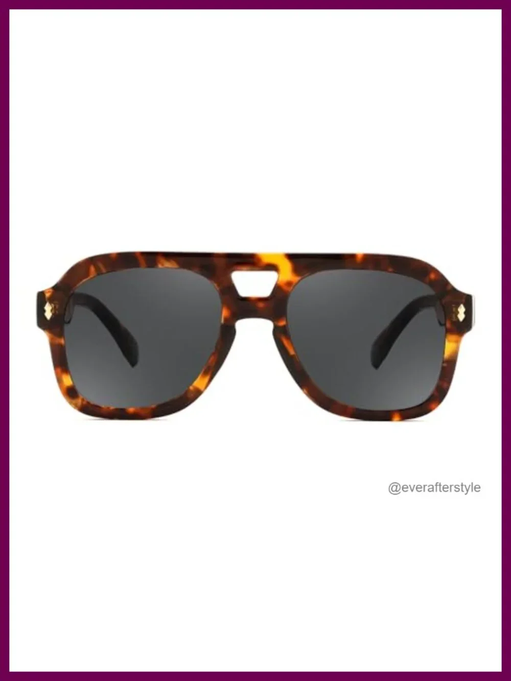 Retro Thick Aviator Sunglasses for Women Men, Oversized Square Pilot Vintage